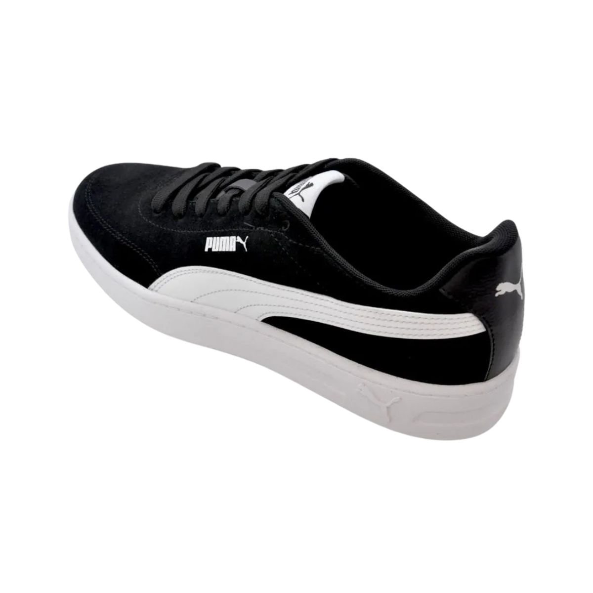 Tênis Casual Masculino Puma Court Classic Clean Sd Preto Preto/Branco 6