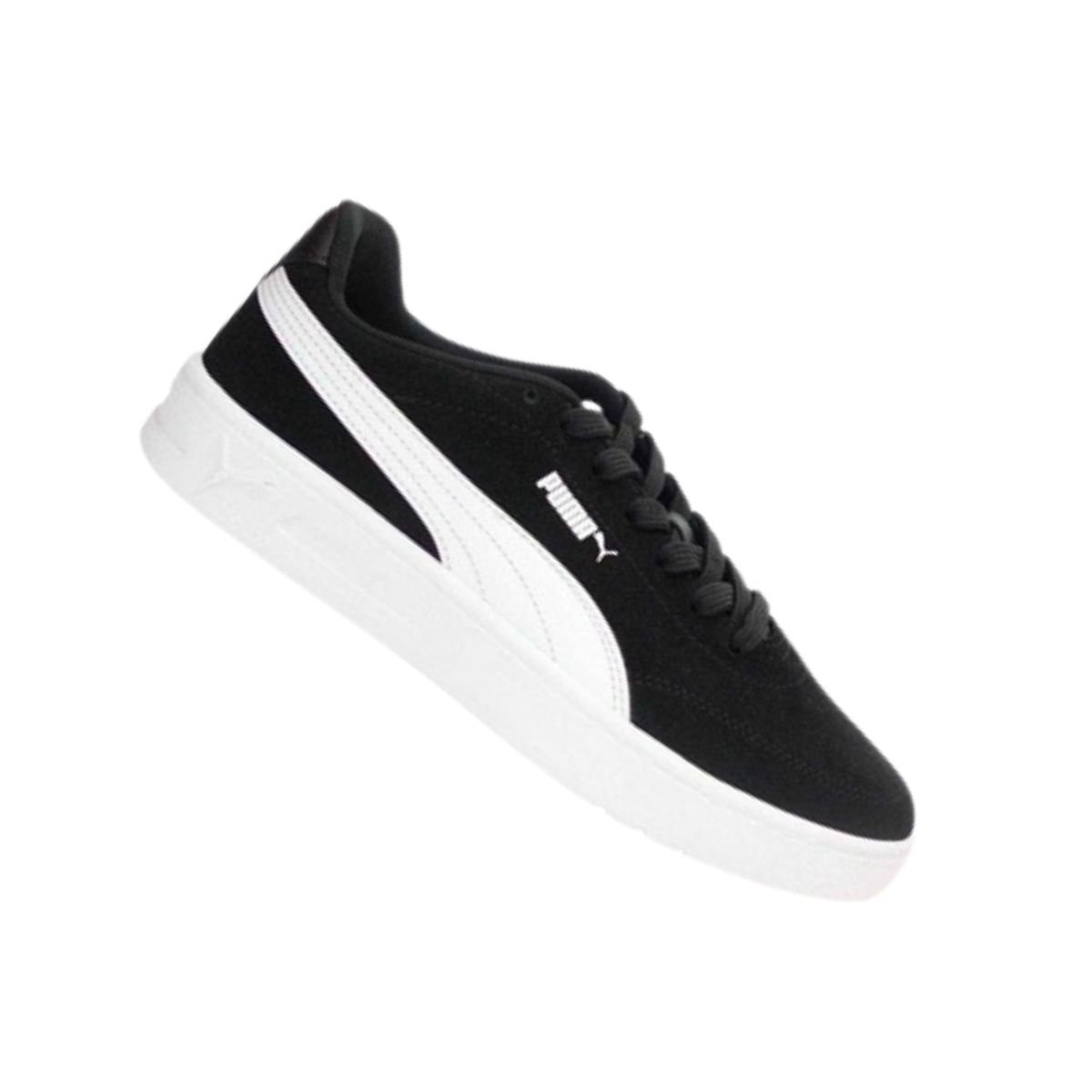 Tênis Casual Masculino Puma Court Classic Clean Sd Preto Preto/Branco 7