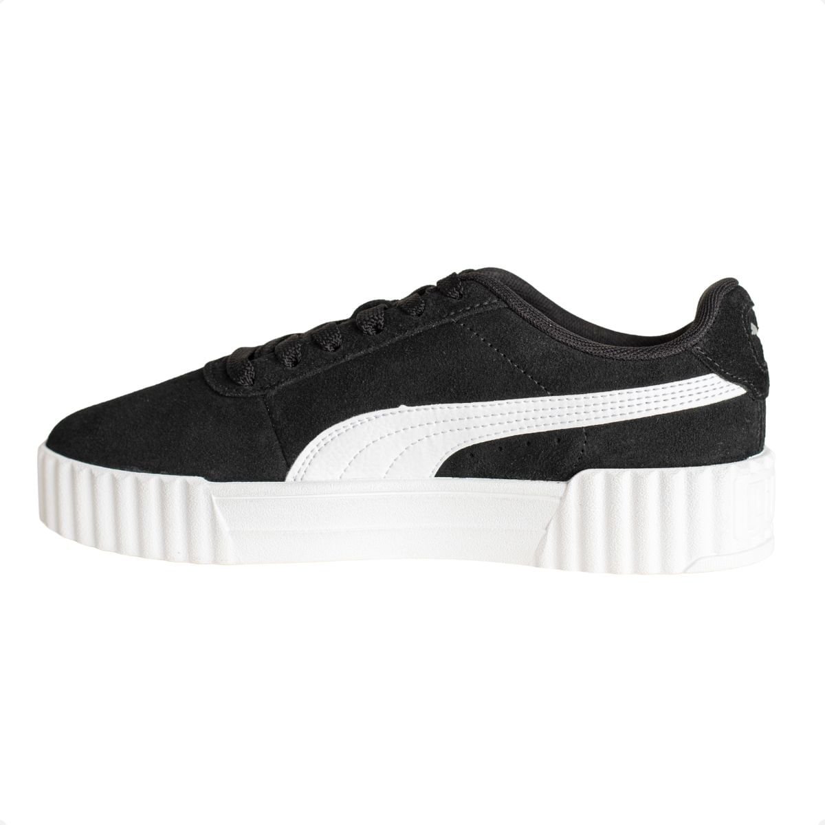 Tenis Casual Feminino Casual Puma Carina 3.0 Sd Bdp Preto/Branco 5