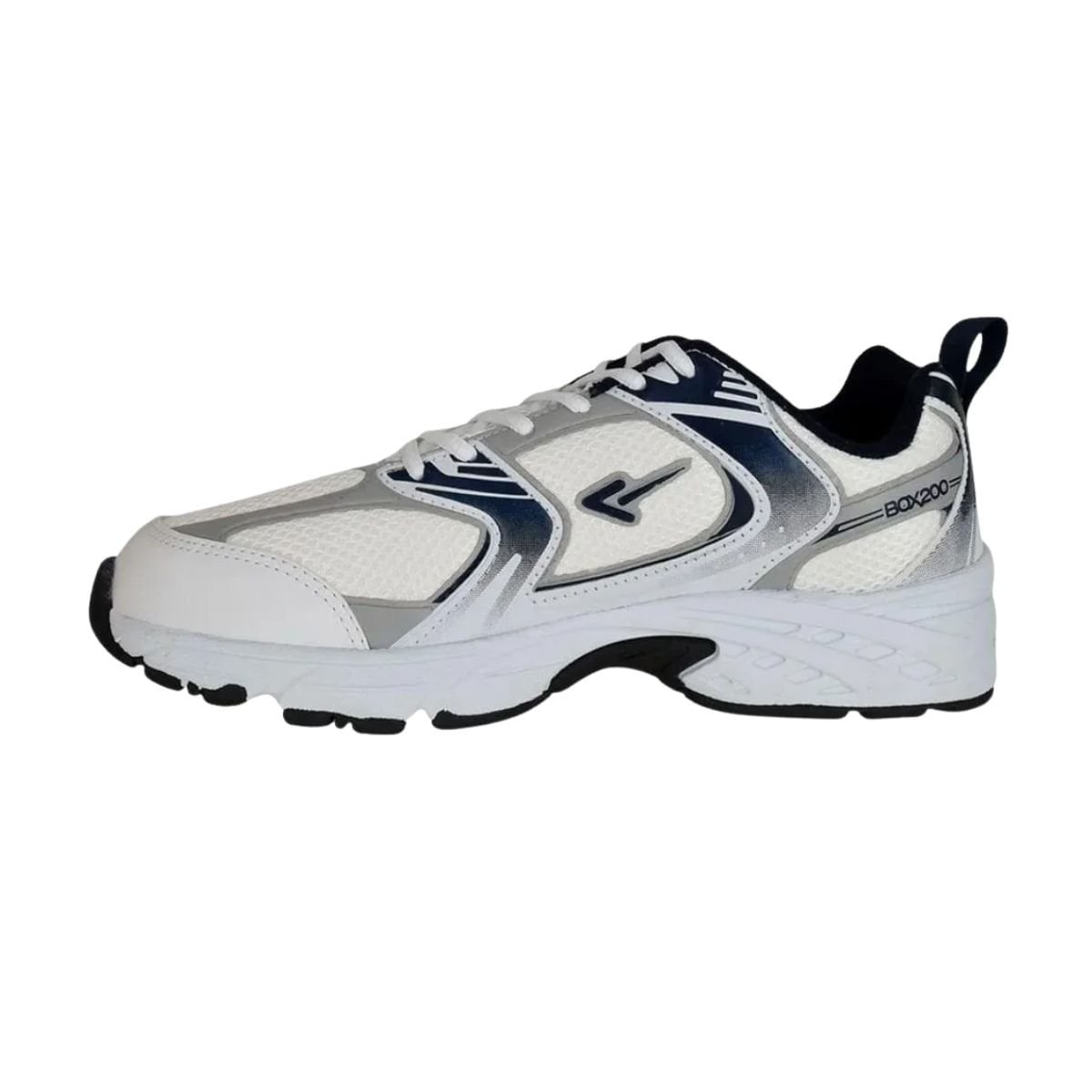 Tênis Corrida Masculino Box 200 Branco E Azul Branco/Cinza/Azul 3