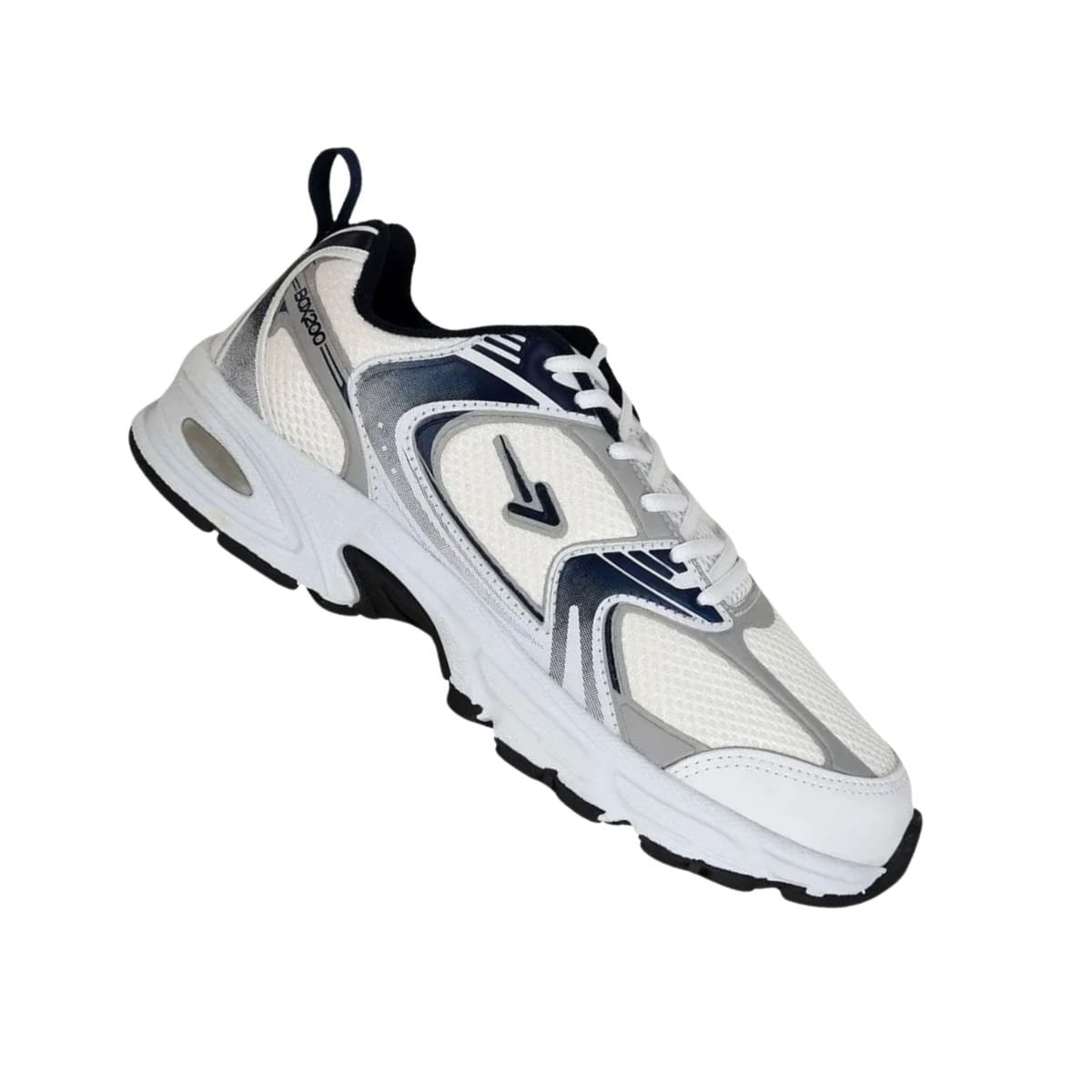 Tênis Corrida Masculino Box 200 Branco E Azul Branco/Cinza/Azul 6