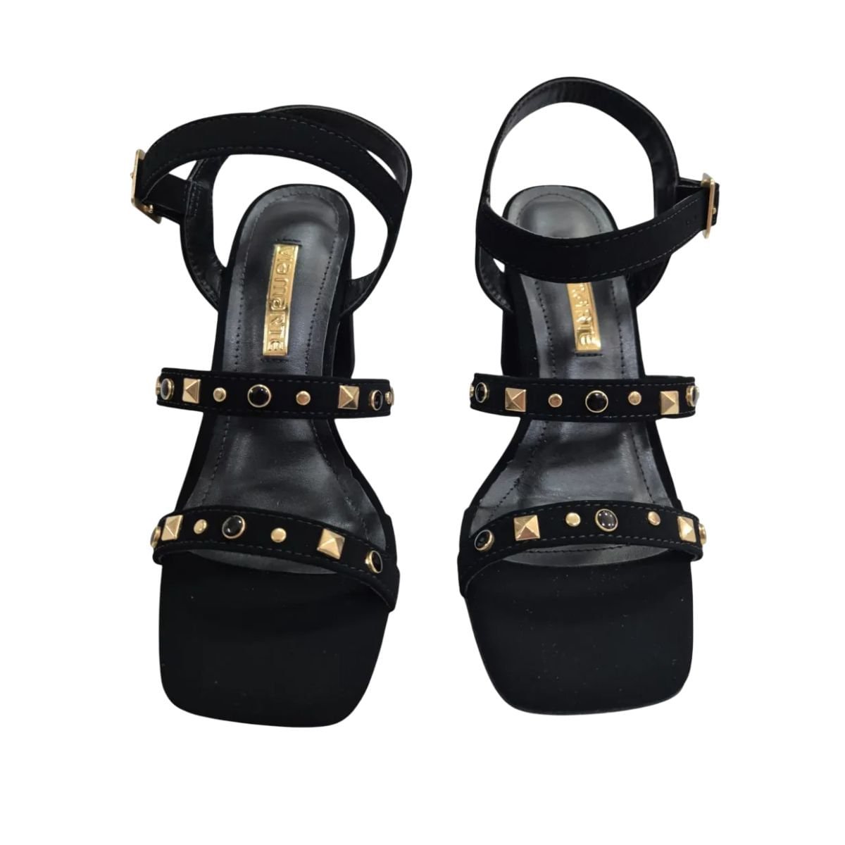 Sandália Feminina Salto Alto Grosso Via Marte Preta