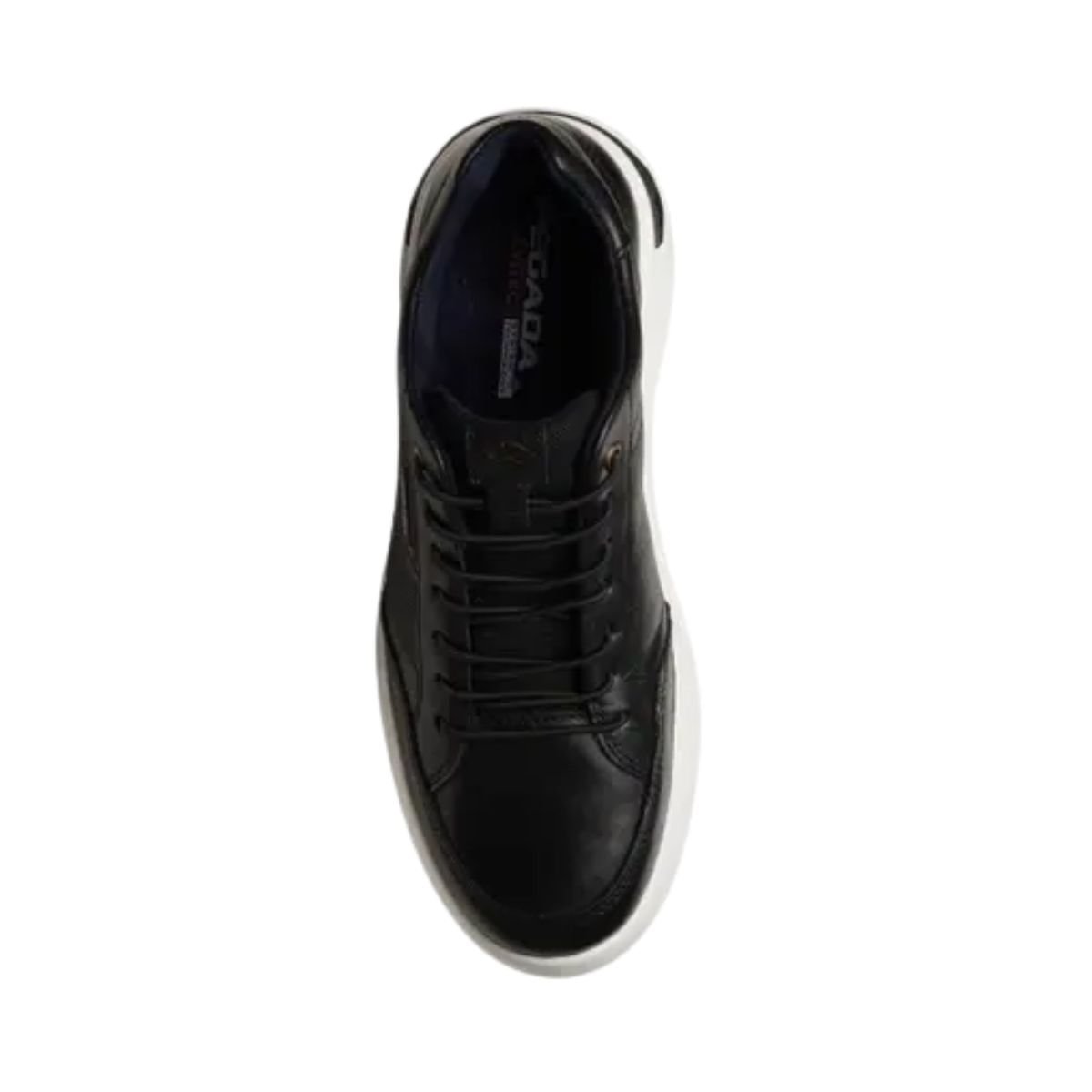 Sapatênis Masculino Em Couro Pegada Preto Preto 6