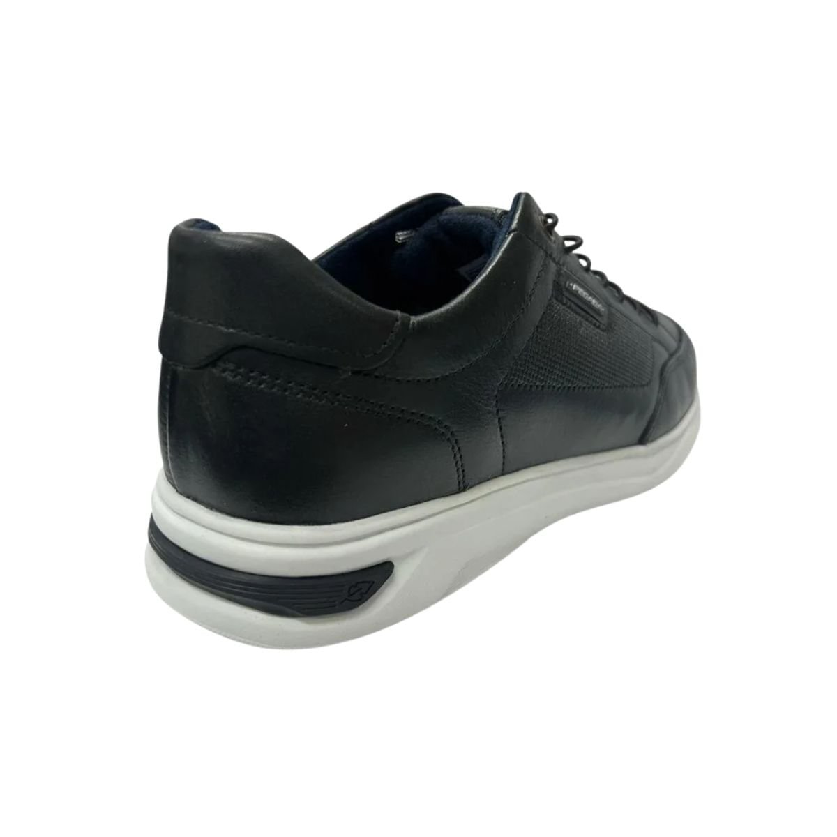 Sapatênis Masculino Em Couro Pegada Preto Preto 7