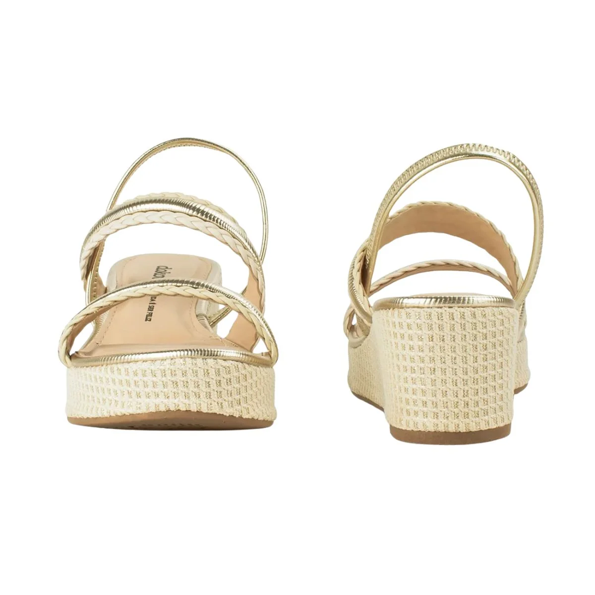 Sandália Feminina Anabela Dakota Creme Bege 7