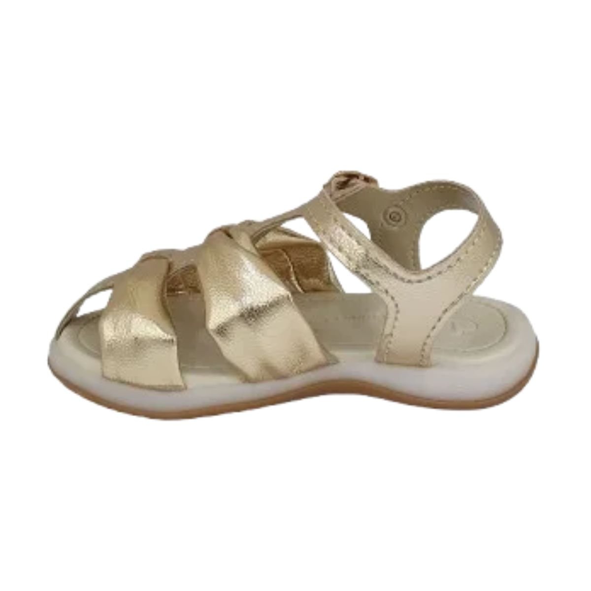 Sandália Infantil Rasteira Kidy Baby Equilibrio Dourada Dourado 4