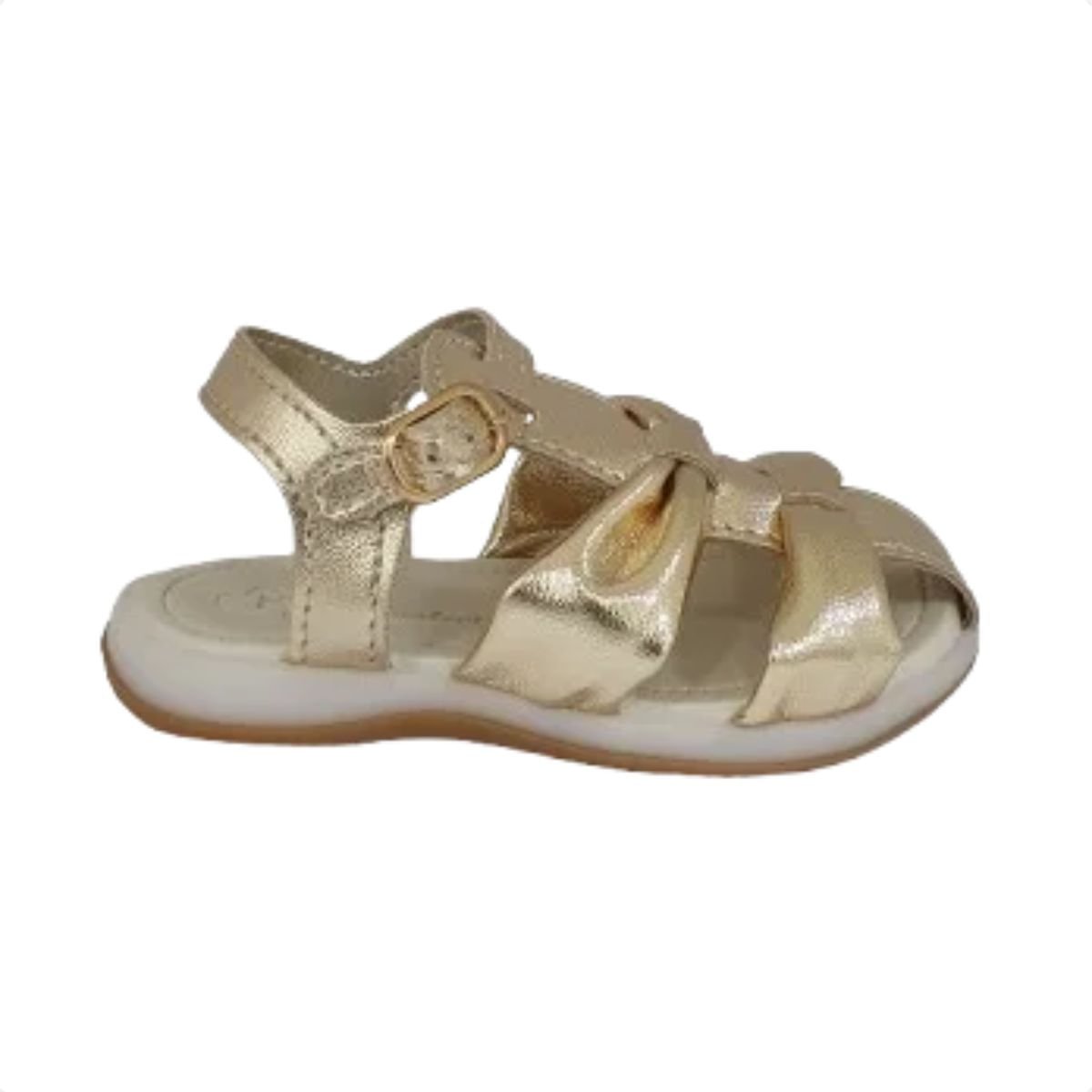 Sandália Infantil Rasteira Kidy Baby Equilibrio Dourada Dourado 1