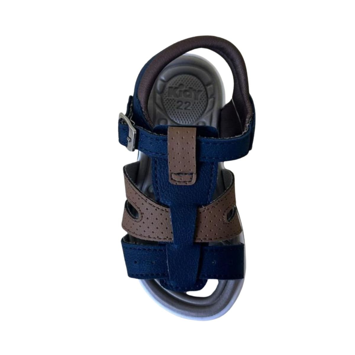 Sandália Infantil Papete Kidy Azul Marinho/Caramelo 3