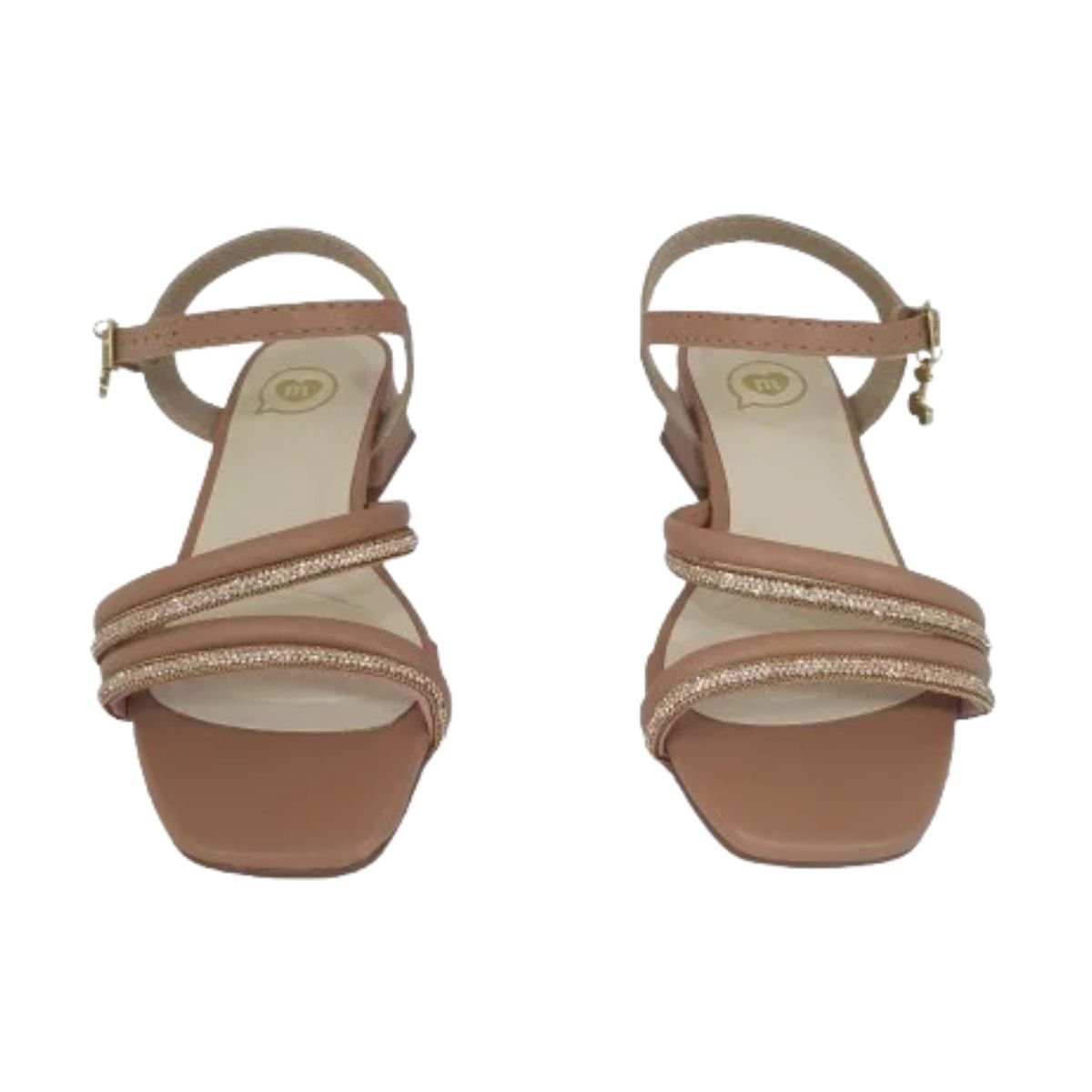 Sandália Infantil Salto Médio Grosso Molekinha Nude Nude 2