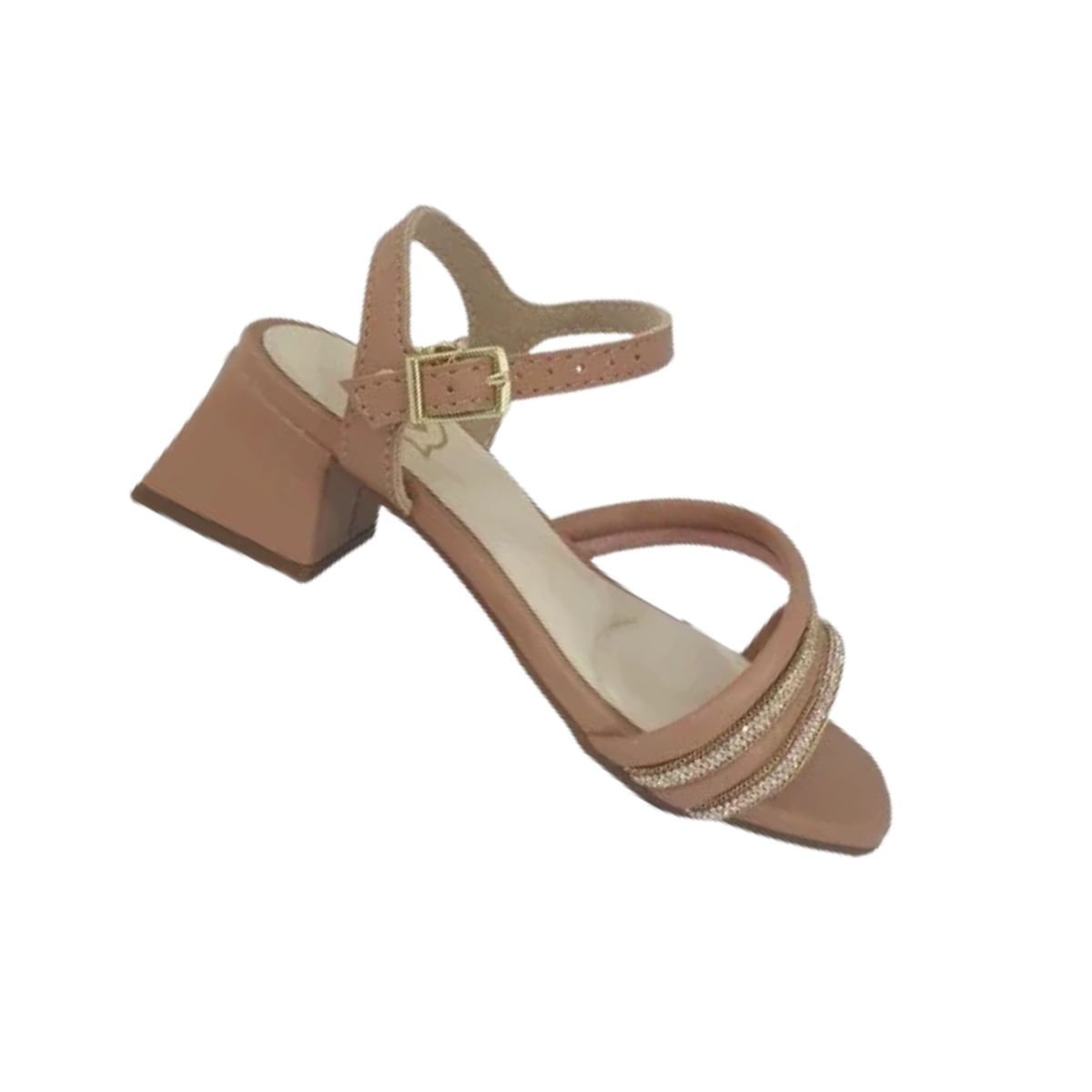 Sandália Infantil Salto Médio Grosso Molekinha Nude Nude 7