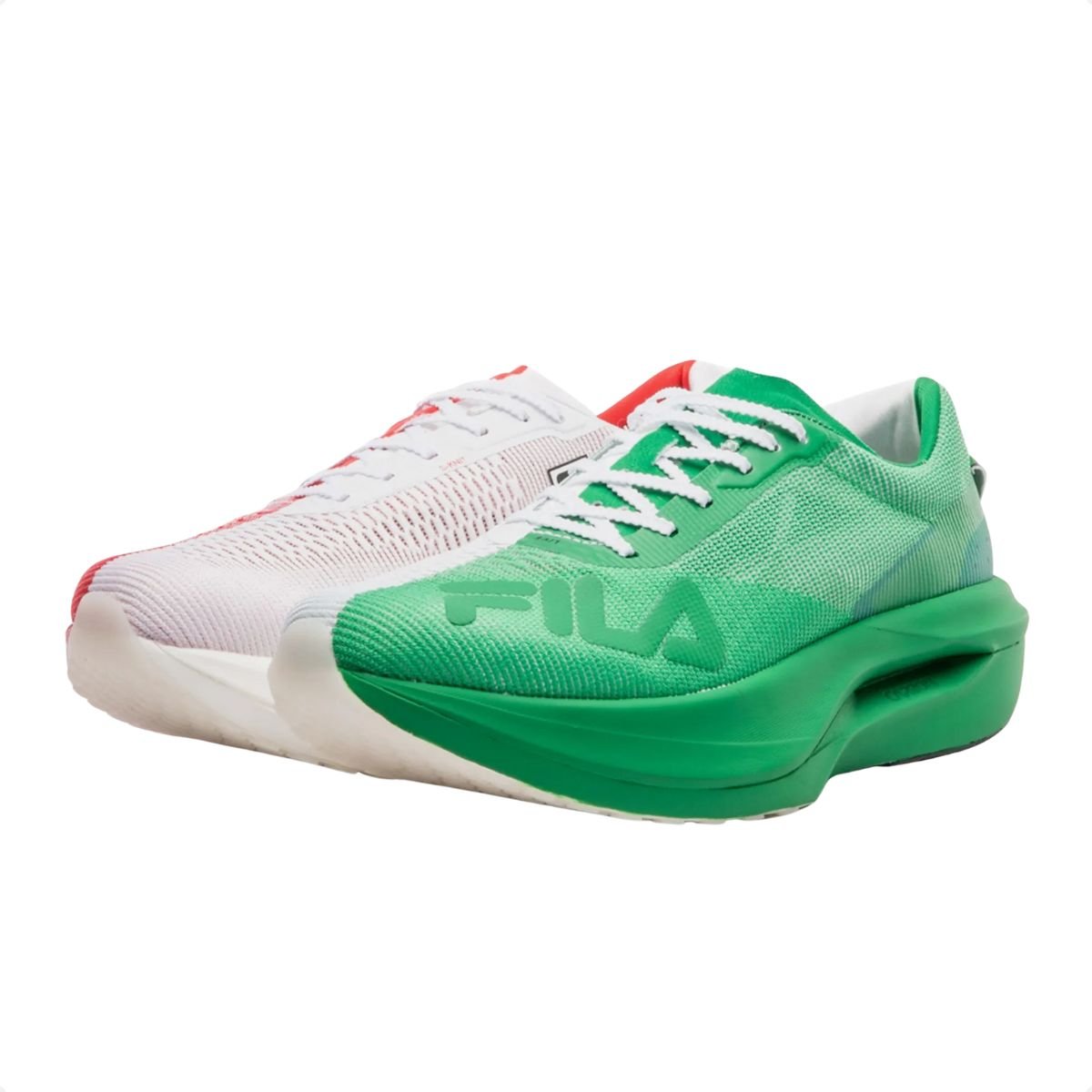 Tenis Running Masc Fila Racer Carbon 3 Branco/Vermelho/Verde 2