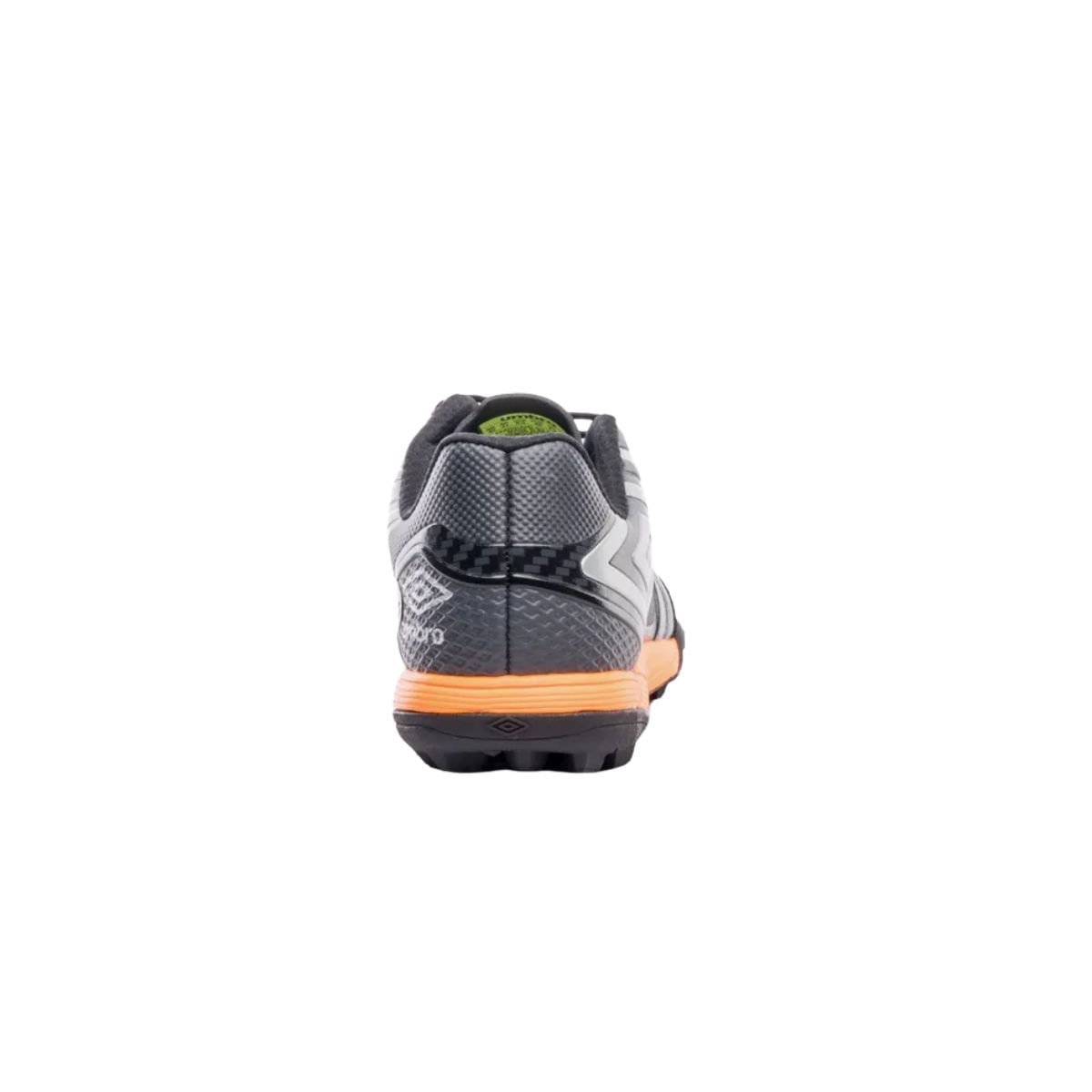 Chuteira Society Umbro Pro 5 Bump Club Preto/Prata/Laranja 3