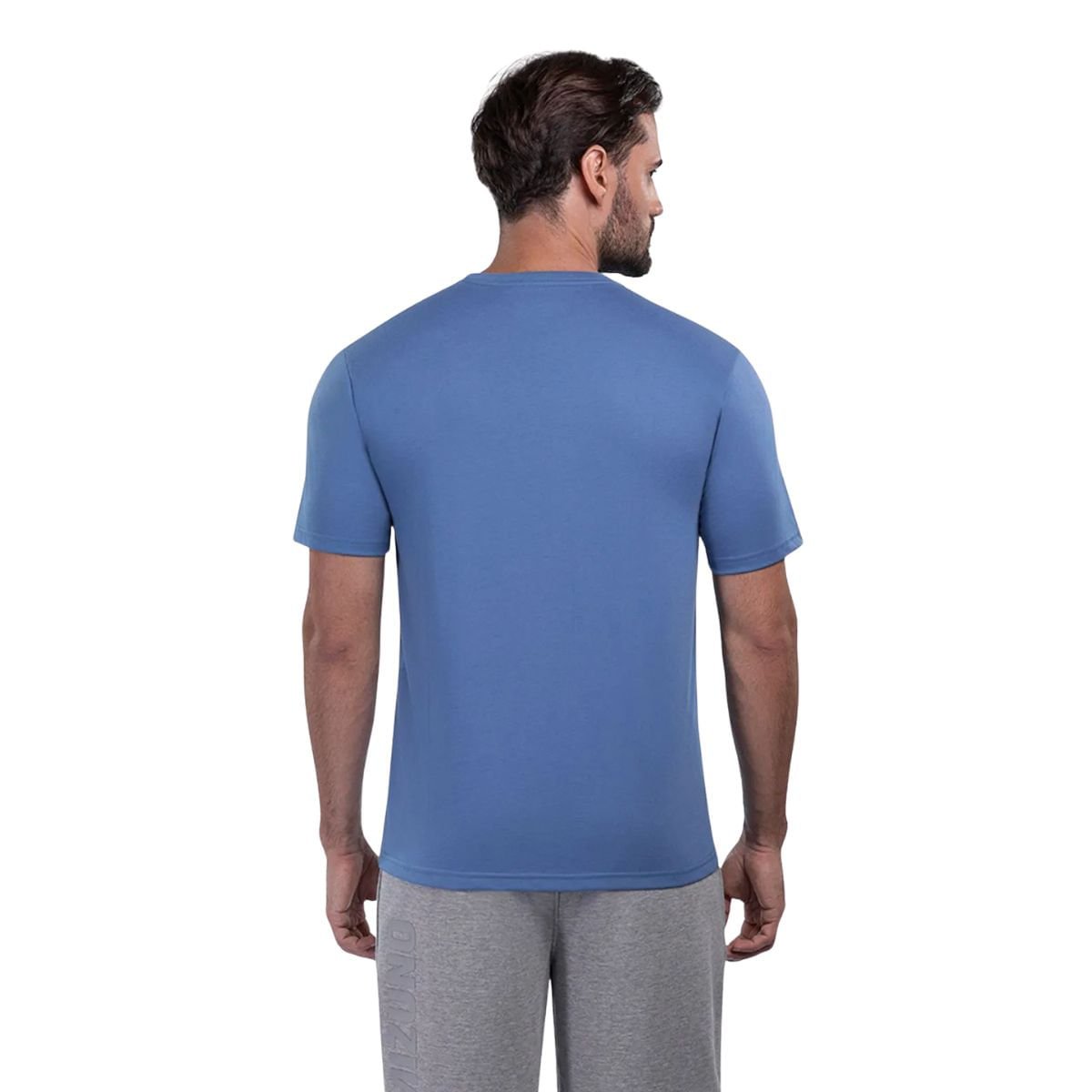 Camiseta Masculina Mizuno Basic Logo Azul Azul 4