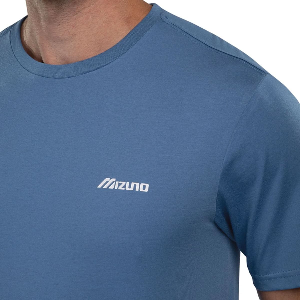 Camiseta Masculina Mizuno Basic Logo Azul Azul 5