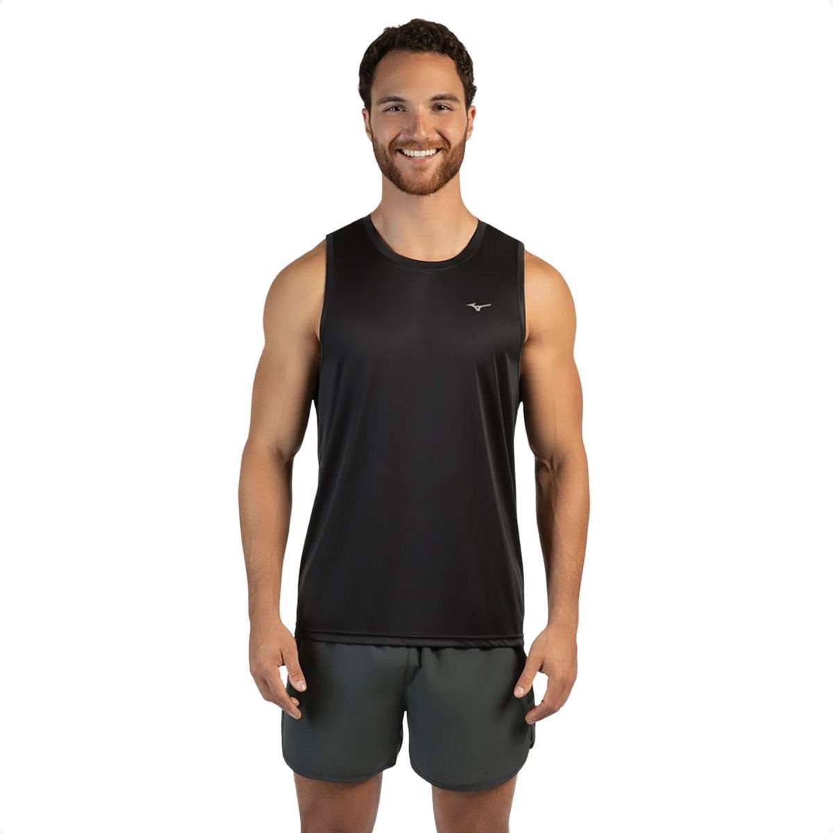 Camiseta Masculina Regata Mizuno Spark 2 Preta
