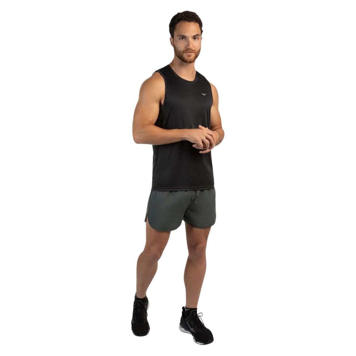 Camiseta Masculina Regata Mizuno Spark 2 Preta Preto 2