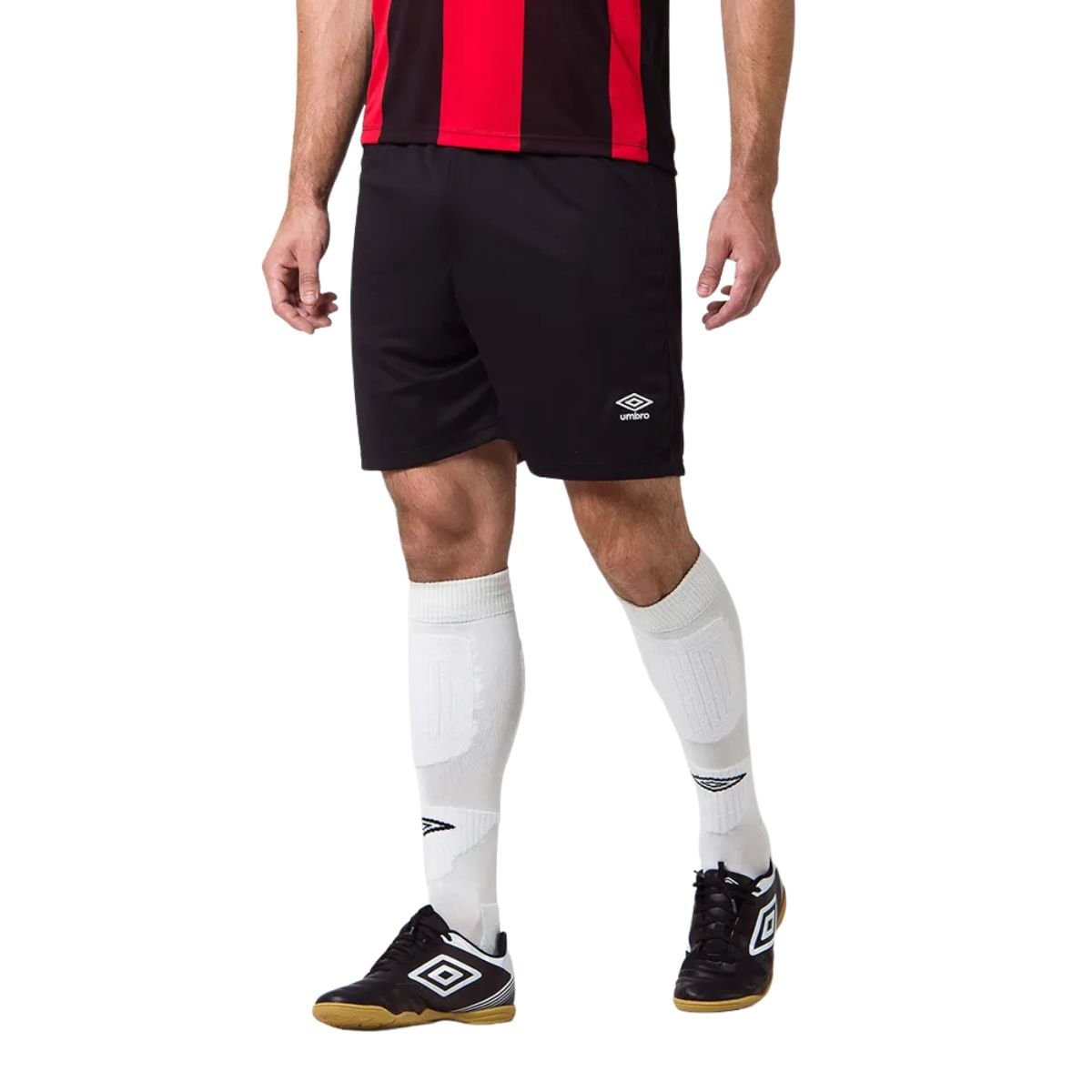 Short Masculino Futebol Umbro Twr Striker Preto Preto 2