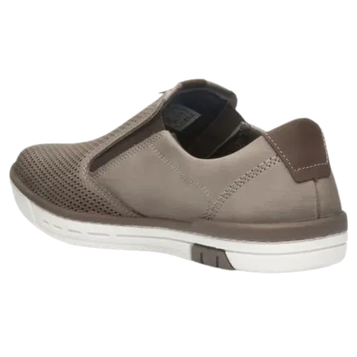 Sapatenis Masculino Slip On Em Couro Pegada Bege Bege 4