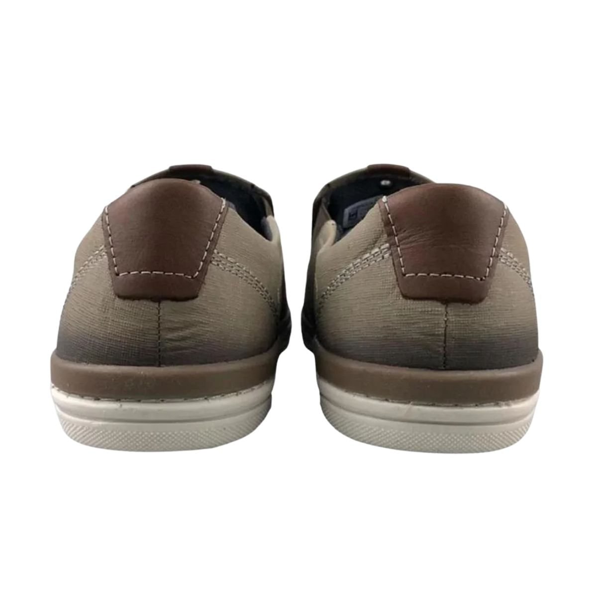 Sapatenis Masculino Slip On Em Couro Pegada Bege Bege 5