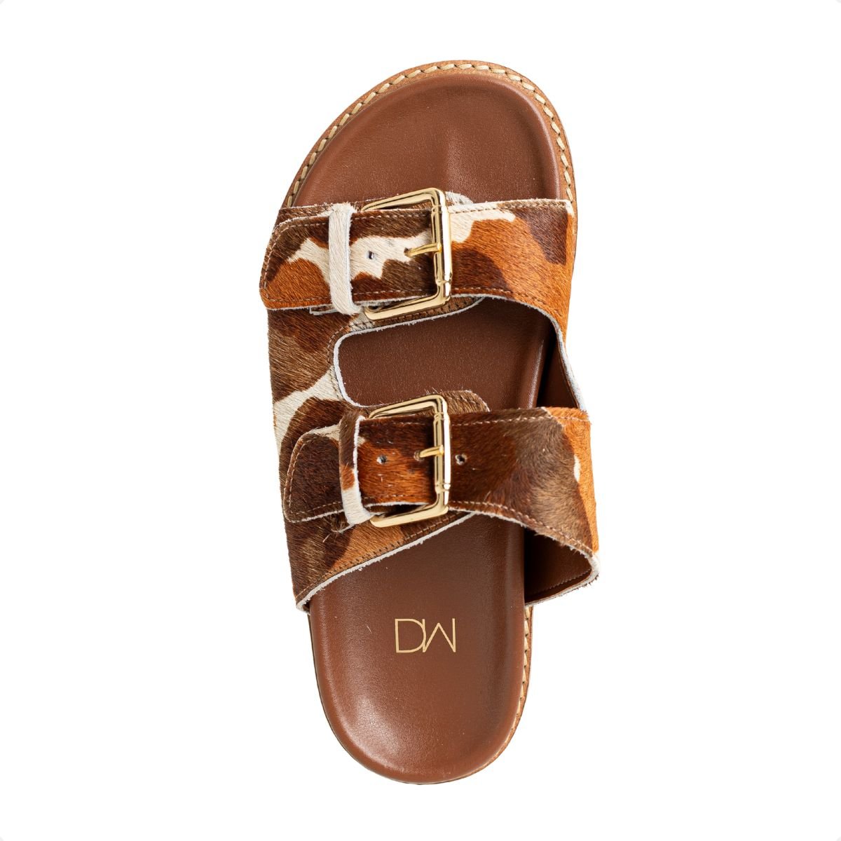 Tamanco Papete Dm Animal Print Vaca Marrom 4