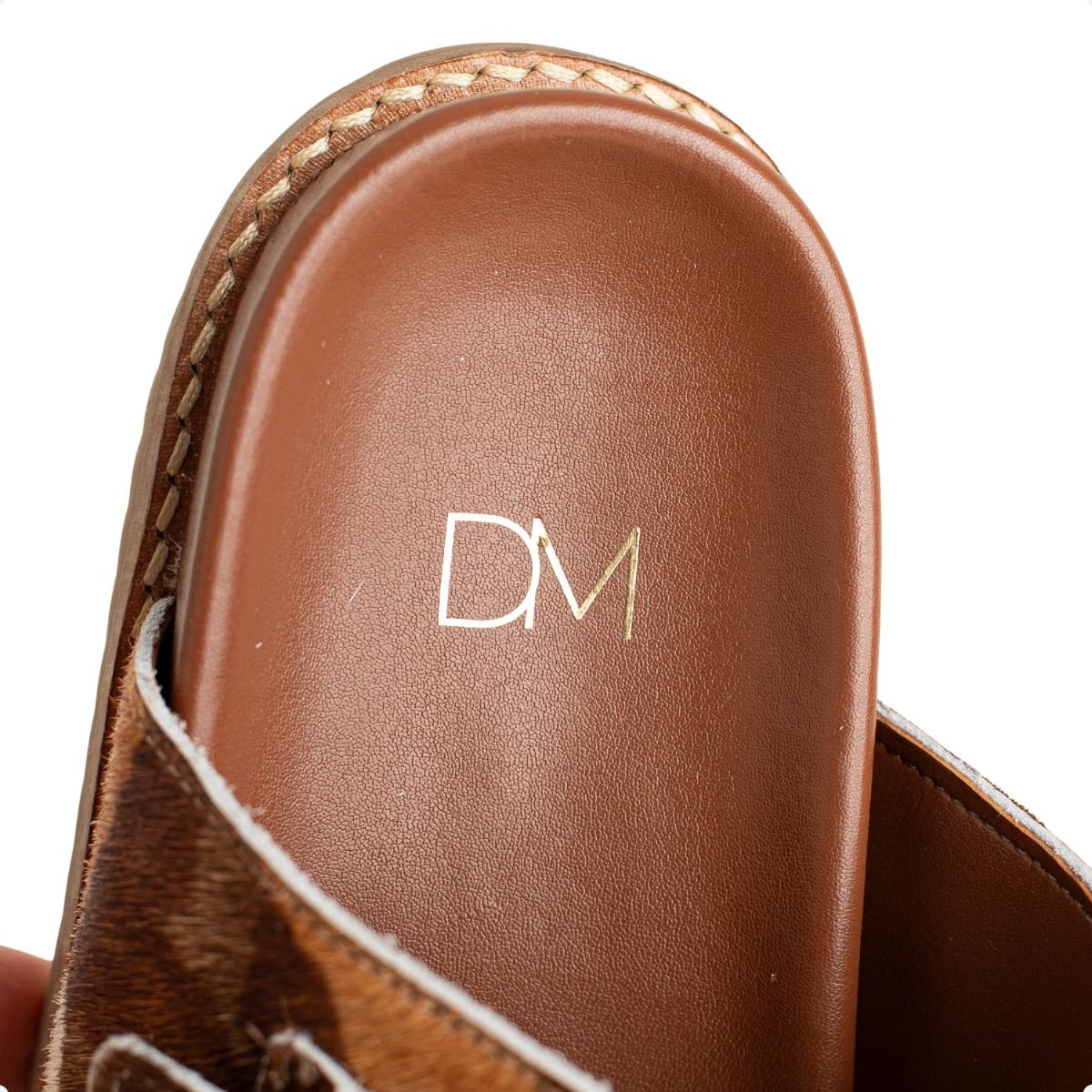 Tamanco Papete Dm Animal Print Vaca Marrom 7