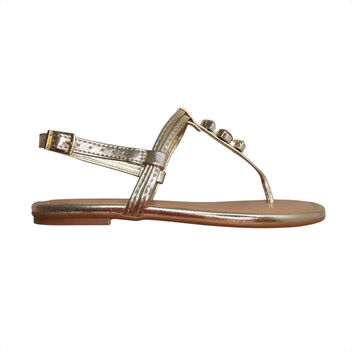 Sandália Infantil Rasteira Molekinha Dourada