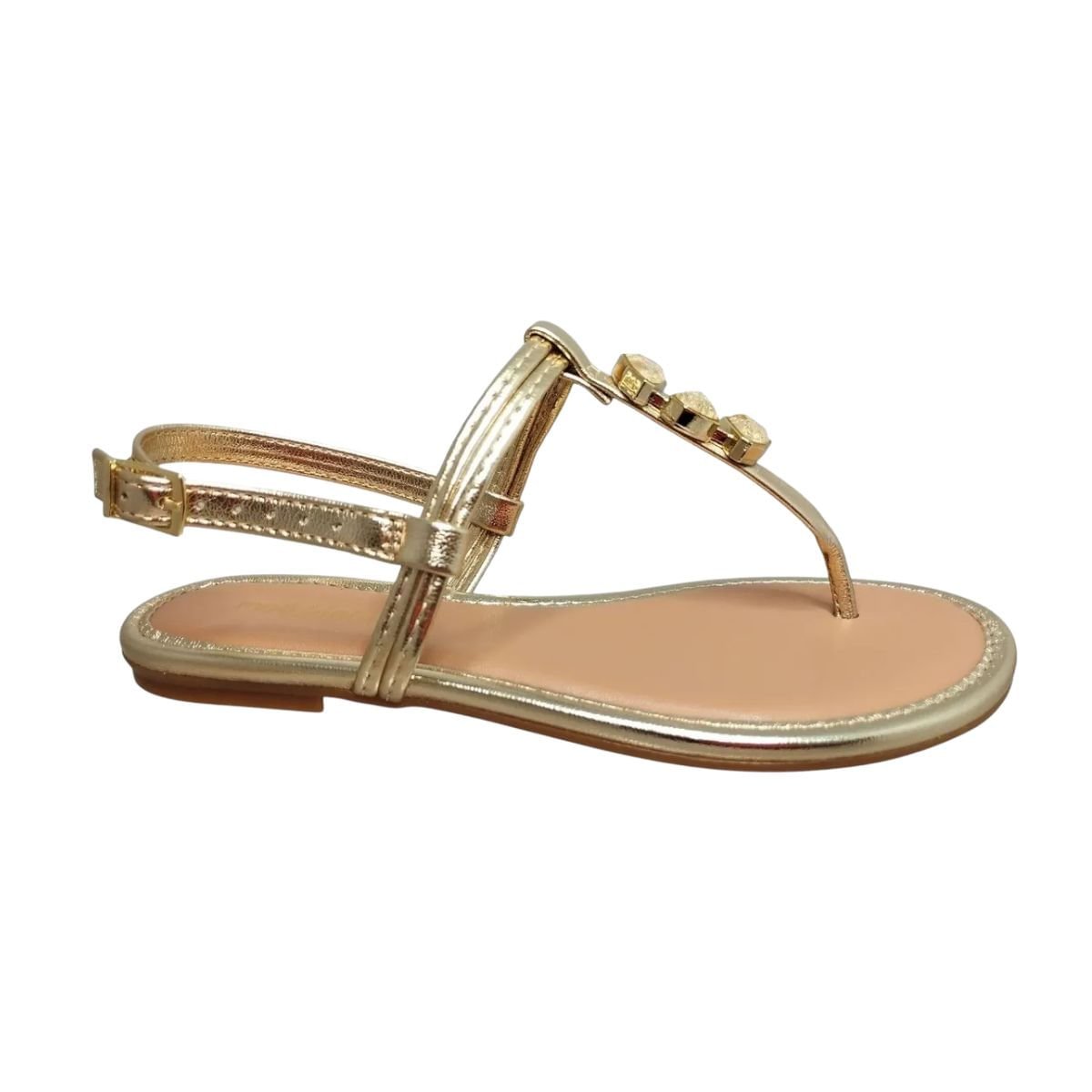 Sandália Infantil Rasteira Molekinha Dourada Dourado 2
