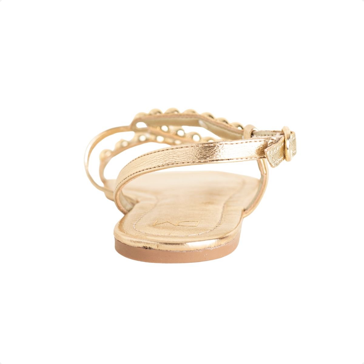 Sandália Rasteira Dm Aurora Dourada Ouro Light 4