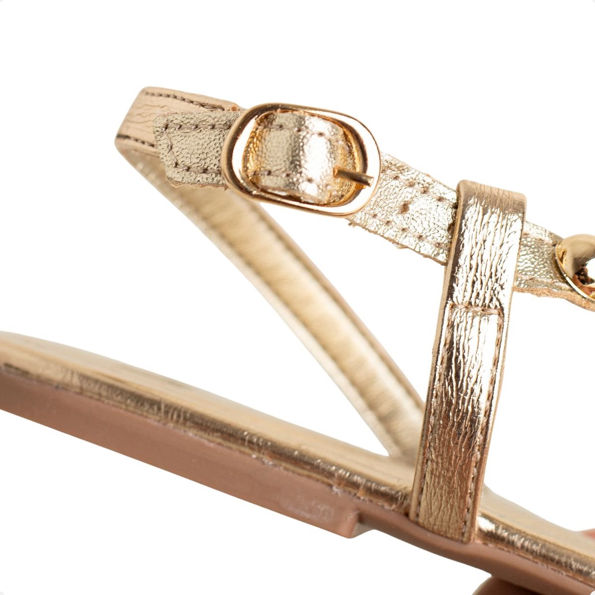 Sandália Rasteira Dm Aurora Dourada Ouro Light 7