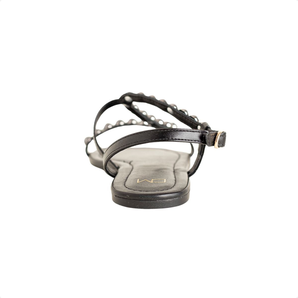 Sandália Rasteira Dm Aurora Preto Preto 4