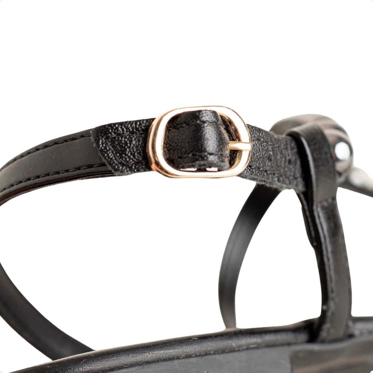 Sandália Rasteira Dm Aurora Preto Preto 7