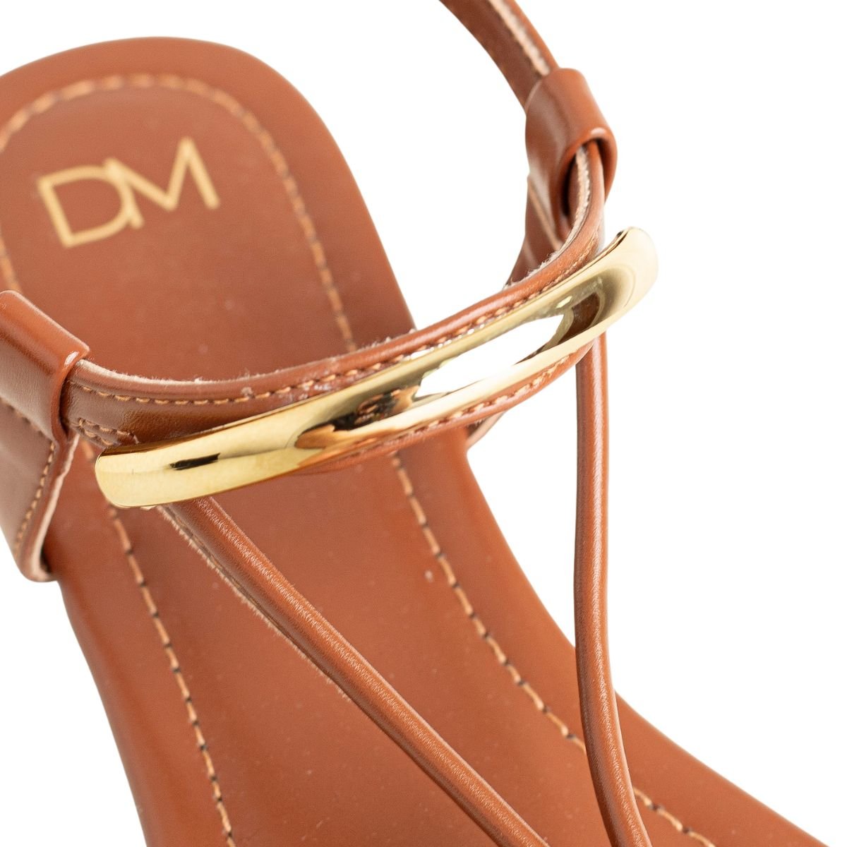 Sandália Rasteira Dm Charm Terracota Caramelo 3
