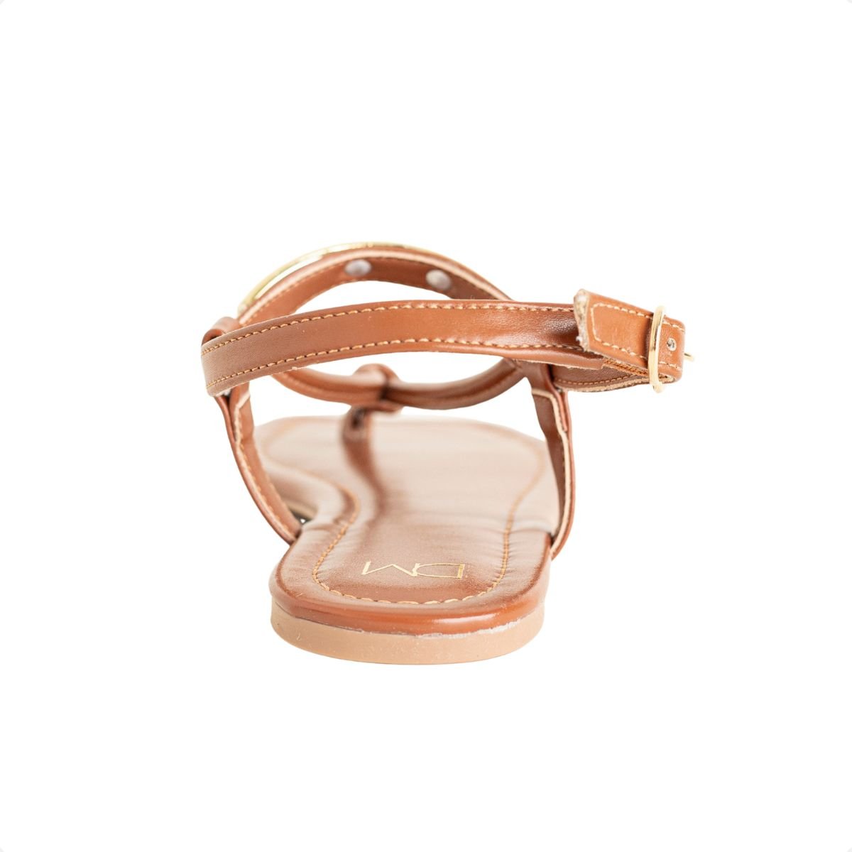 Sandália Rasteira Dm Charm Terracota Caramelo 4