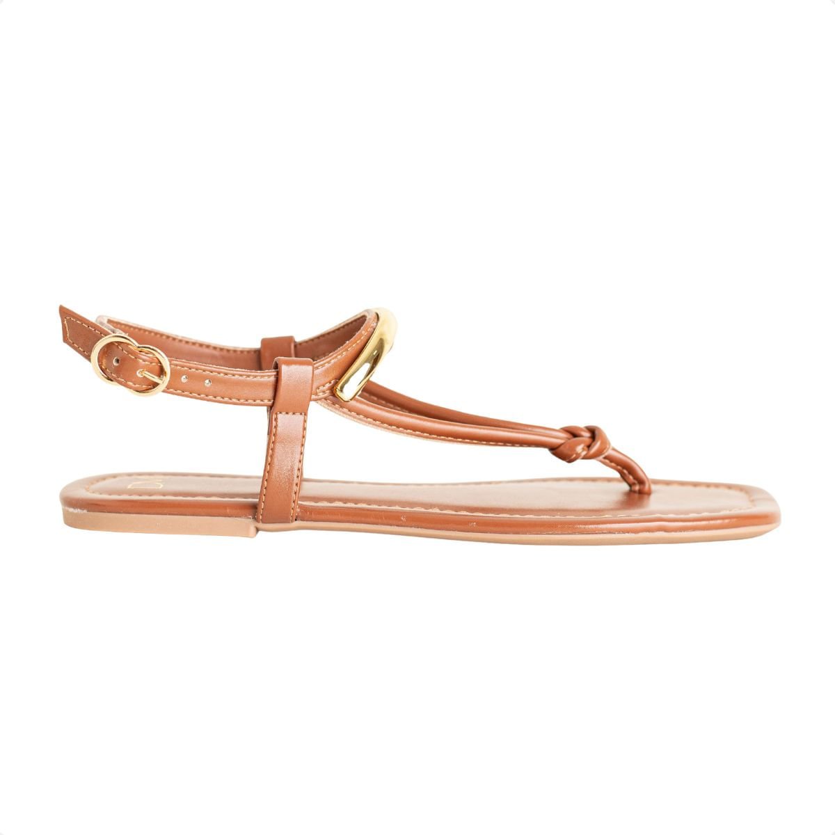 Sandália Rasteira Dm Charm Terracota