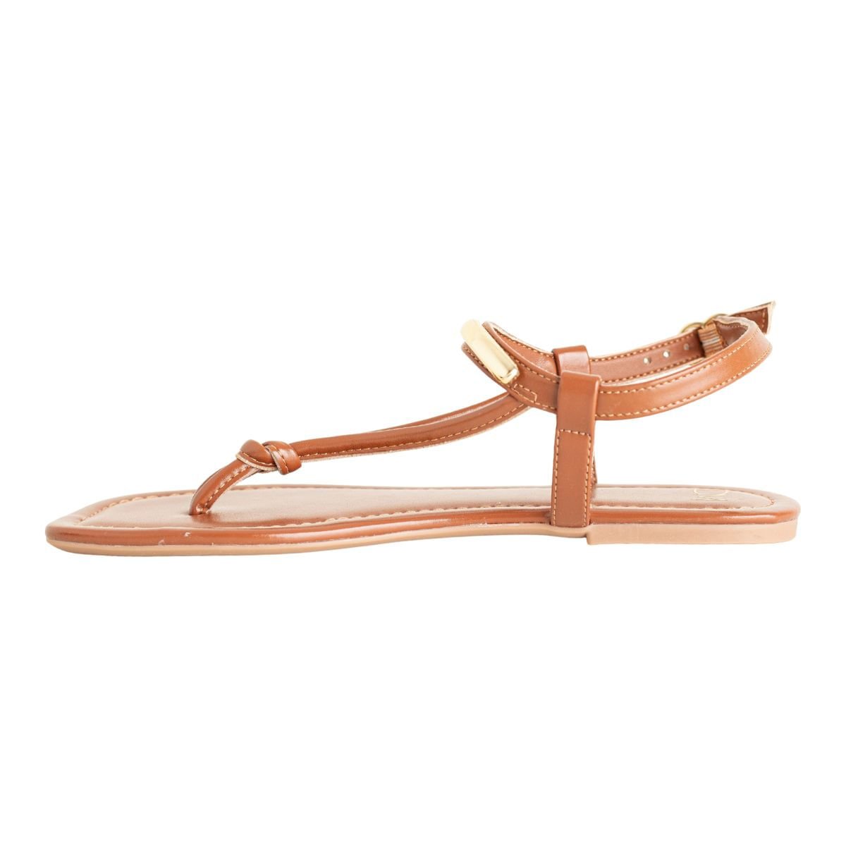 Sandália Rasteira Dm Charm Terracota Caramelo 5