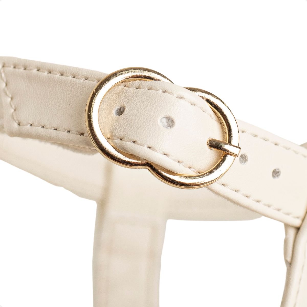 Sandália Rasteira Dm Charm Off White Marfim 7