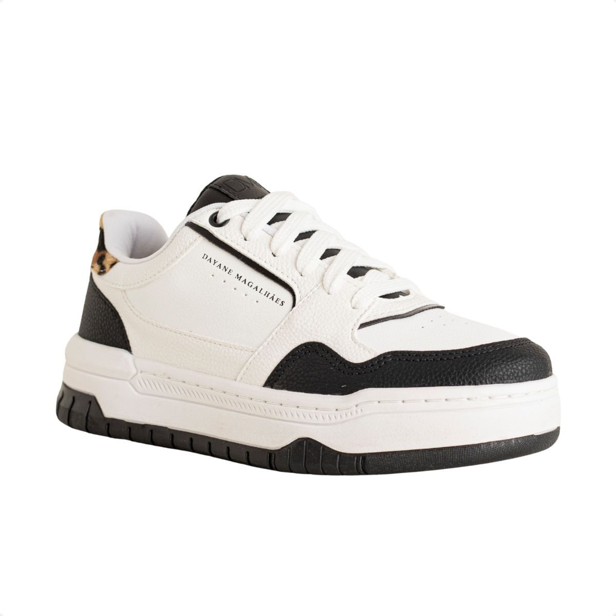 Tênis Dm Urban Icon Preto E Branco Branco/Preto/Onça 2