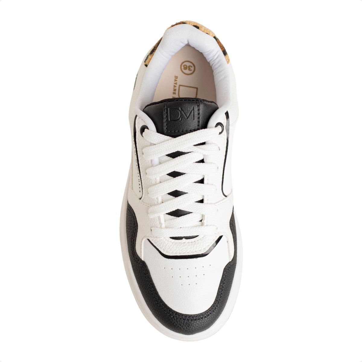 Tênis Dm Urban Icon Preto E Branco Branco/Preto/Onça 6
