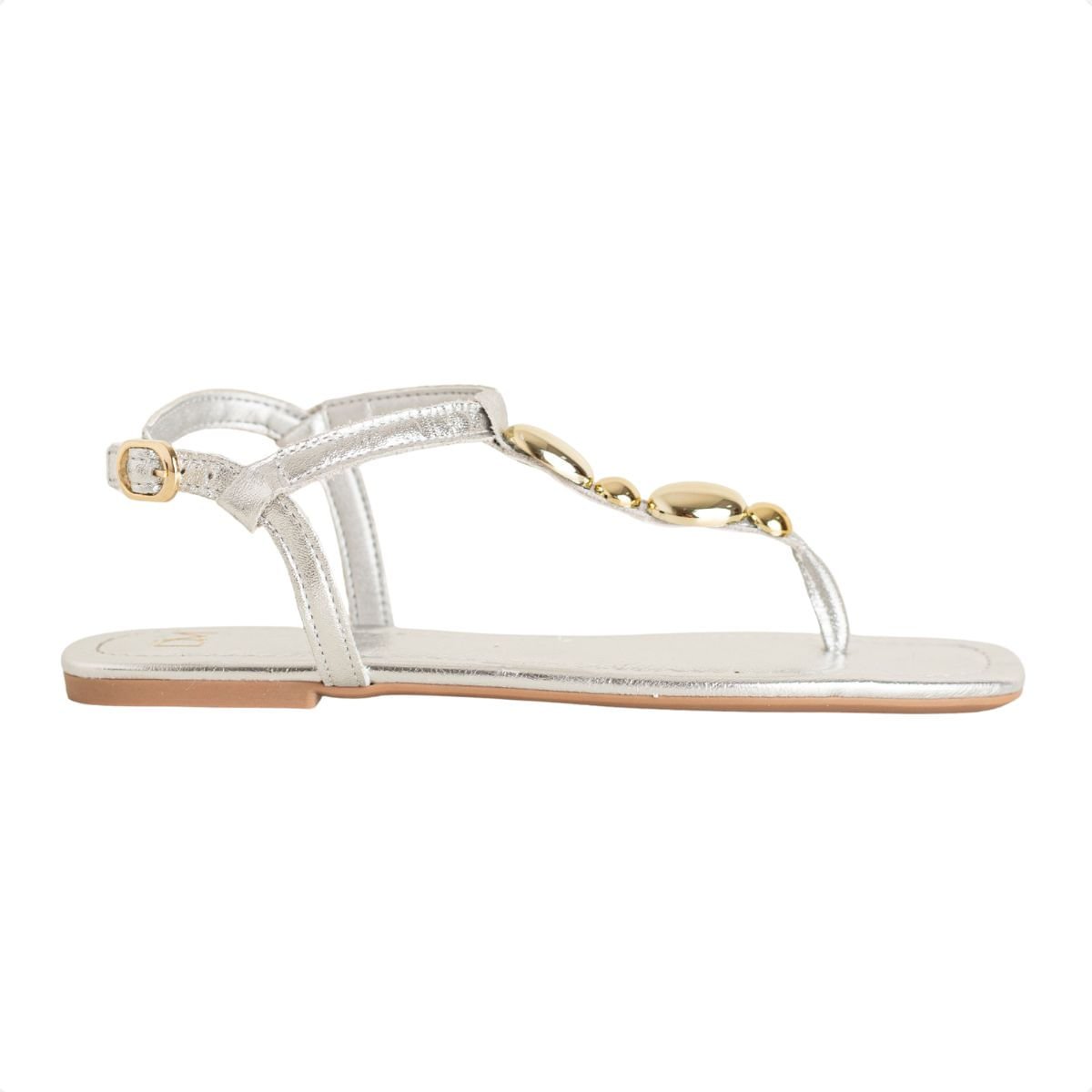 Sandália Rasteira Dm Lumi Prata