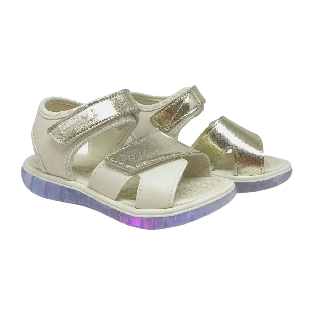 Sandália Infantil Papete Klin Led Branco Branco 5