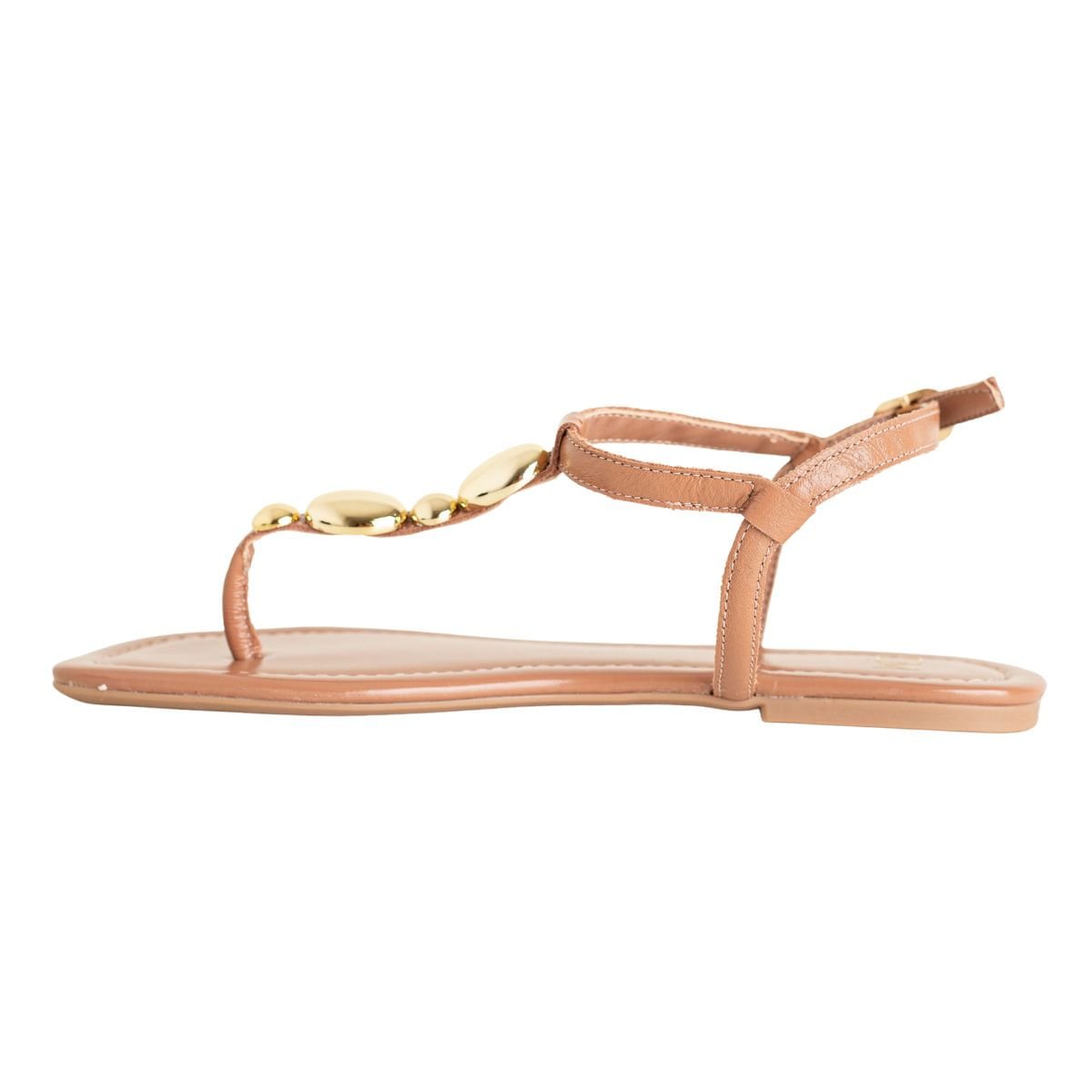 Sandália Rasteira Dm Lumi Nude Bege 5