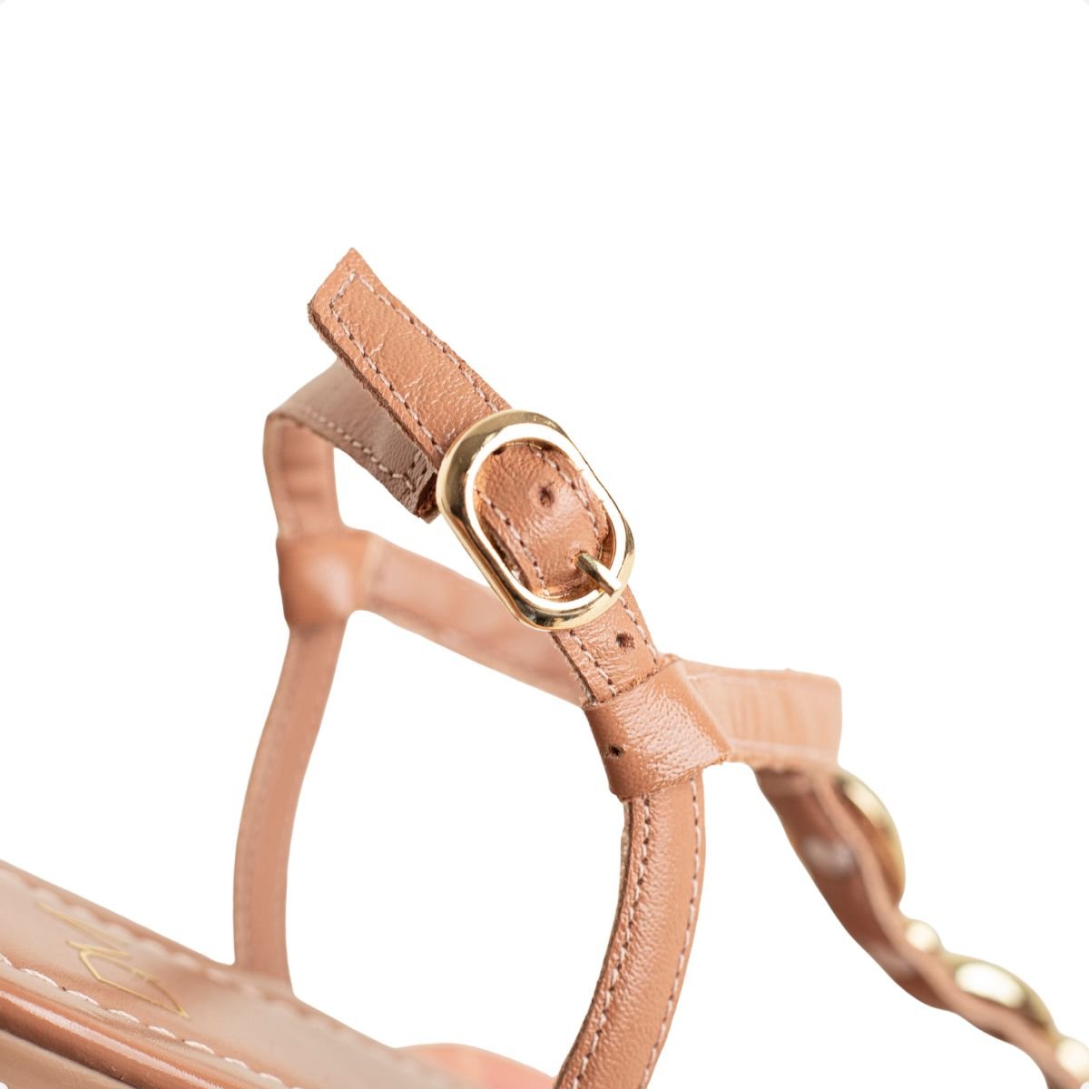 Sandália Rasteira Dm Lumi Nude Bege 7