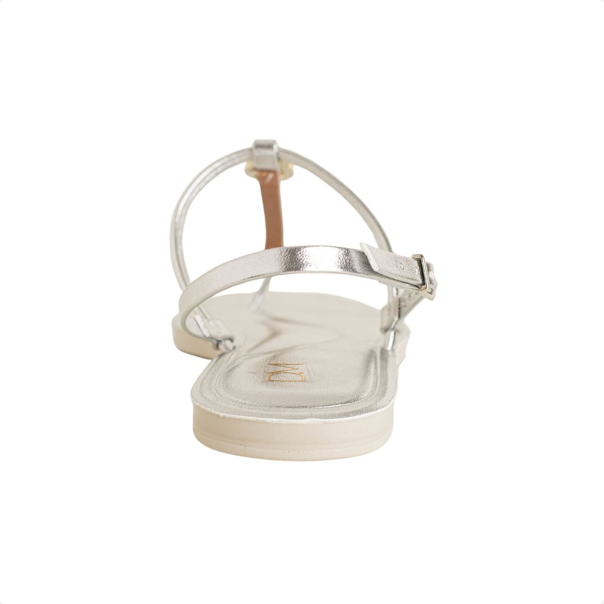 Sandália Rasteirinha Dm Minimal Chic Prata Prata 4
