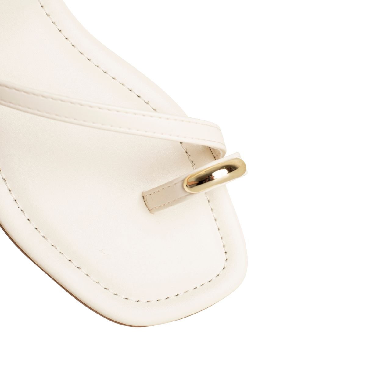 Tamanco Rasteiro Vittoria Dm Branco Marfim 3