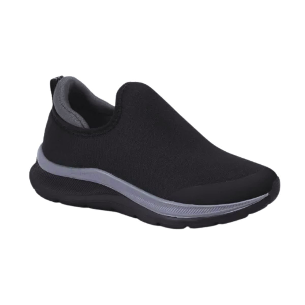 Tênis Corrida Infantil Klin Slip On Preto Preto 2