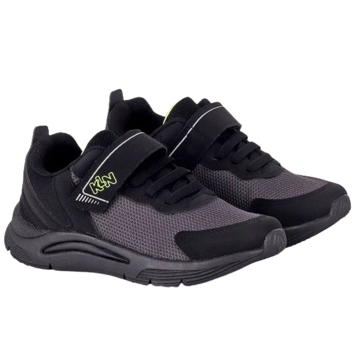 Tênis Corrida Infantil Klin New Sport Preto Preto/Grafite/Lima 2
