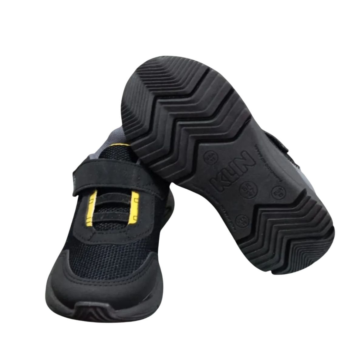 Tênis Corrida Infantil Klin New Sport Preto Preto/Grafite/Amarelo 4