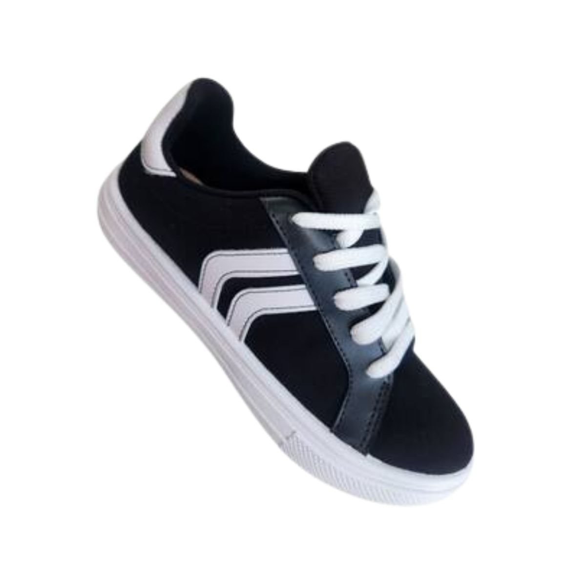 Tênis Moda Feminino Moleca Preto E Branco Preto/Branco 2