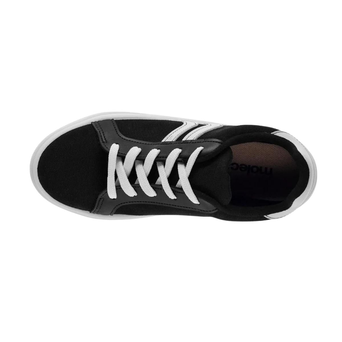 Tênis Moda Feminino Moleca Preto E Branco Preto/Branco 3