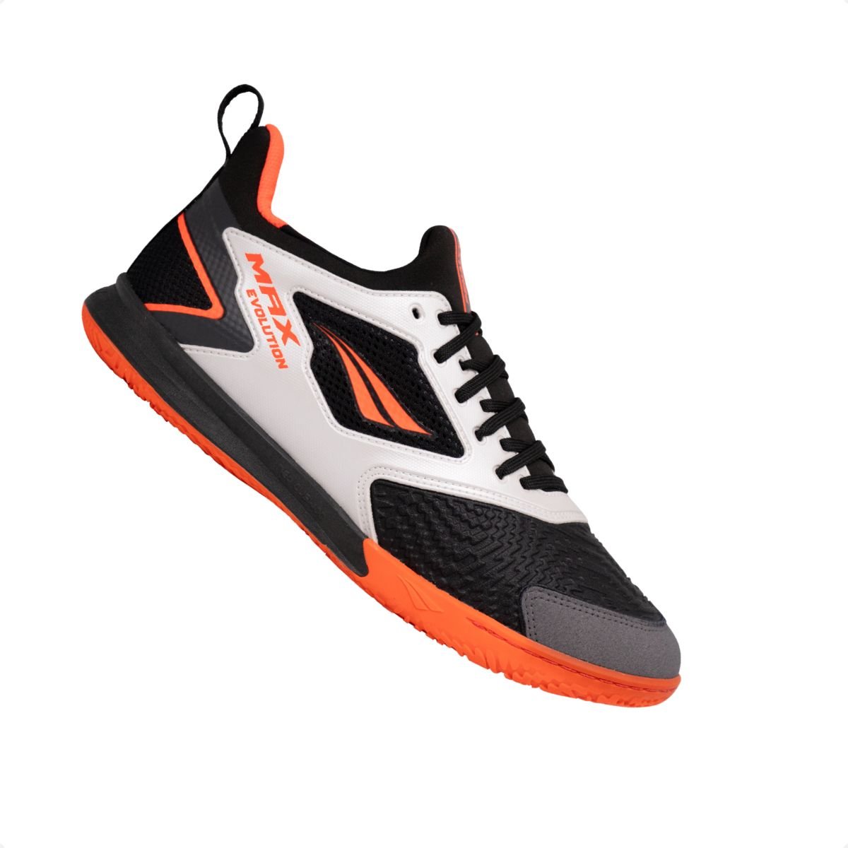 Chuteira Indoor Masculino Penalty Evolution Club Preto/Branco/Laranja 2